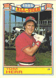 1986 Topps Glossy All-Stars Gray Stock Baseball Cards     014      Tom Herr